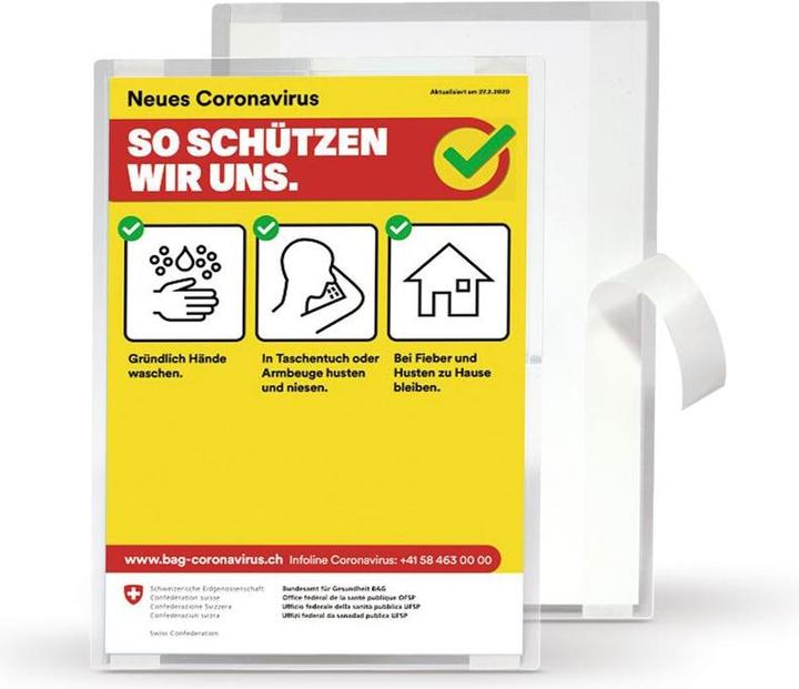 Produktbild Tarifold Hinweisschilder, A4, selbstlaminierende Folie, selbstklebend, 10 Stück, klar (A4, 10 Stk., 200 µm)