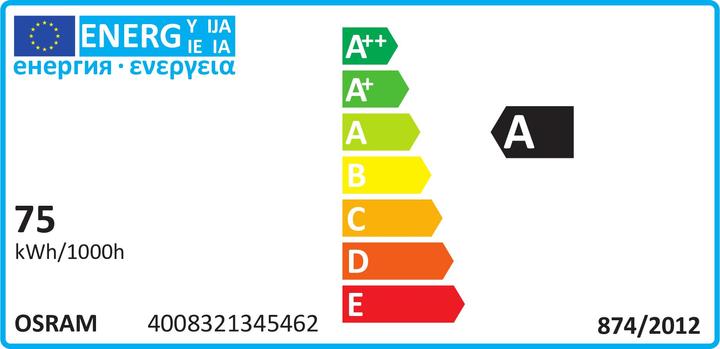 Energie-Label Osram Vialox-Lampe (E27, 68 W, 5600 lm, 1 x, G)