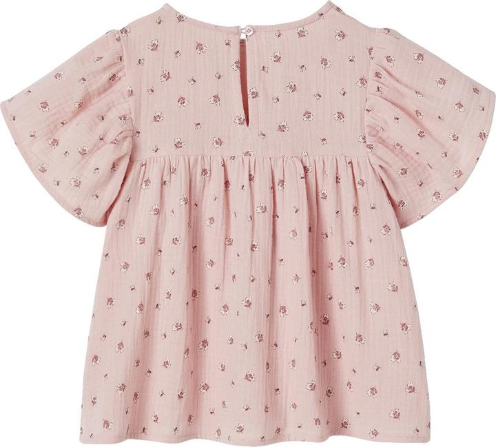Actual product image Vertbaudet Mädchen Bluse mit Schmetterlingsärmeln, Bio-Baumwolle (140)