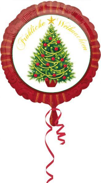 Magni 3286501 - Palloncino standard in foil Merry Christmas, diametro 43 cm, albero di Natale, San