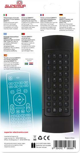 Actual product image Superior Telecomando Universale Con Tastiera Qwerty Per Smart TV Google (Universal remote control, Miracast)