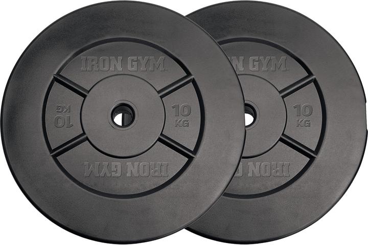 Iron Gym Plaques de poids (2 x 10 kg)