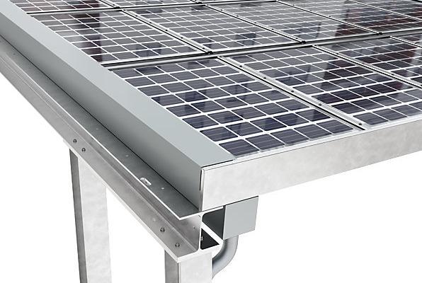 Image du produit kaiserkraft Fahrzeugüberdachung SolarCover mit PV-Modulen mit Schaltschrank