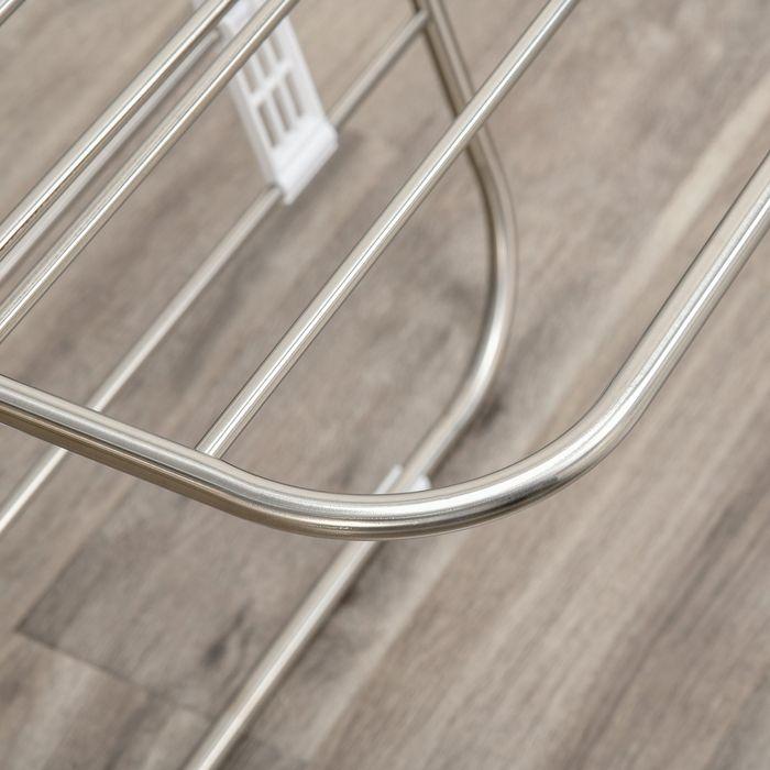 Produktbild Swisshandel24 Wäscheständer faltbar 3-stufiger Flügelwäschetrockner Trockengestell Trockenständer Edelstahl Kunsts