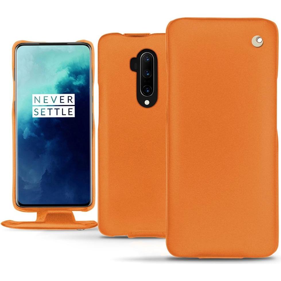 Noreve Lederschutzhülle vertikal (OnePlus 7T Pro), Smartphone Hülle, Orange