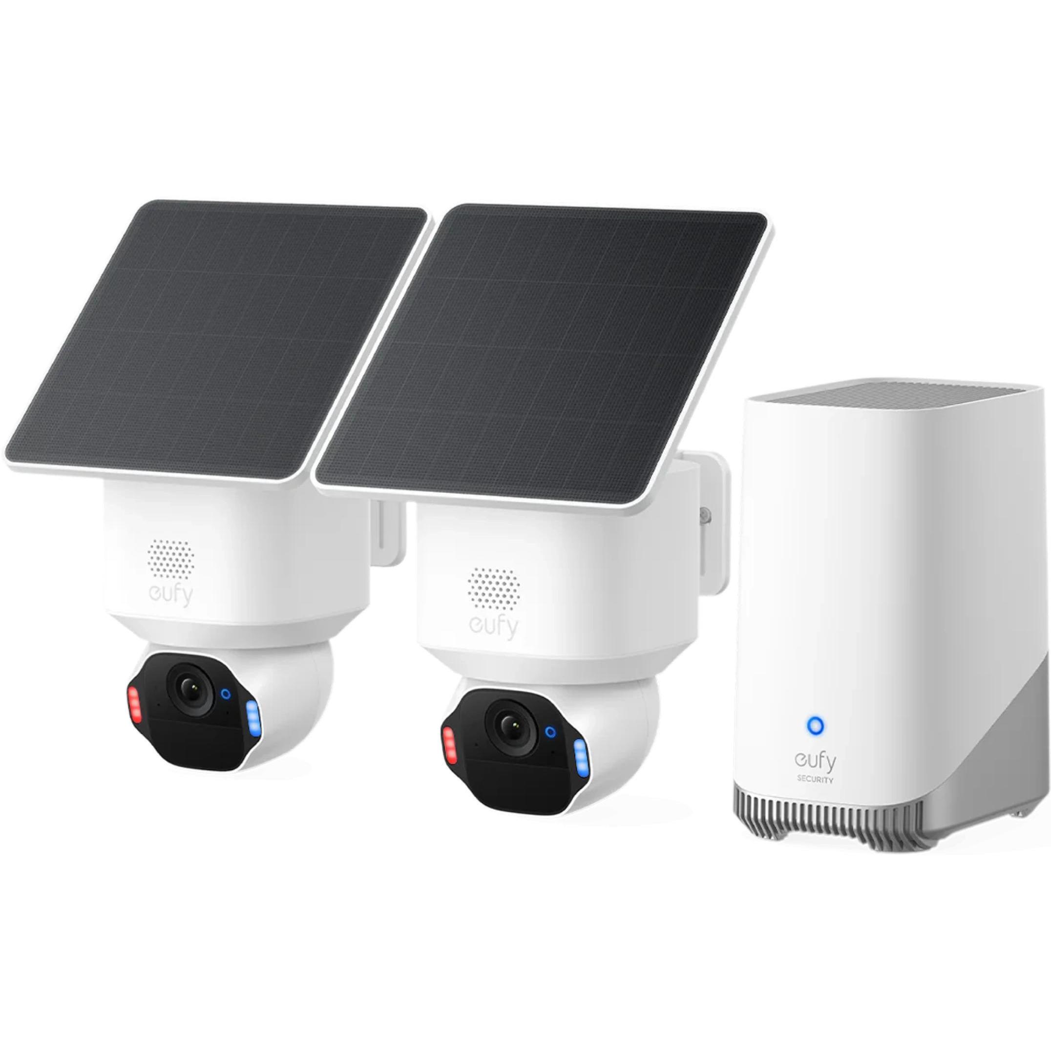 Anker SoloCam E42 2-Cam kit (HomeBase S380) (3840 x 2160 pixel), Telecamera di rete, Bianco