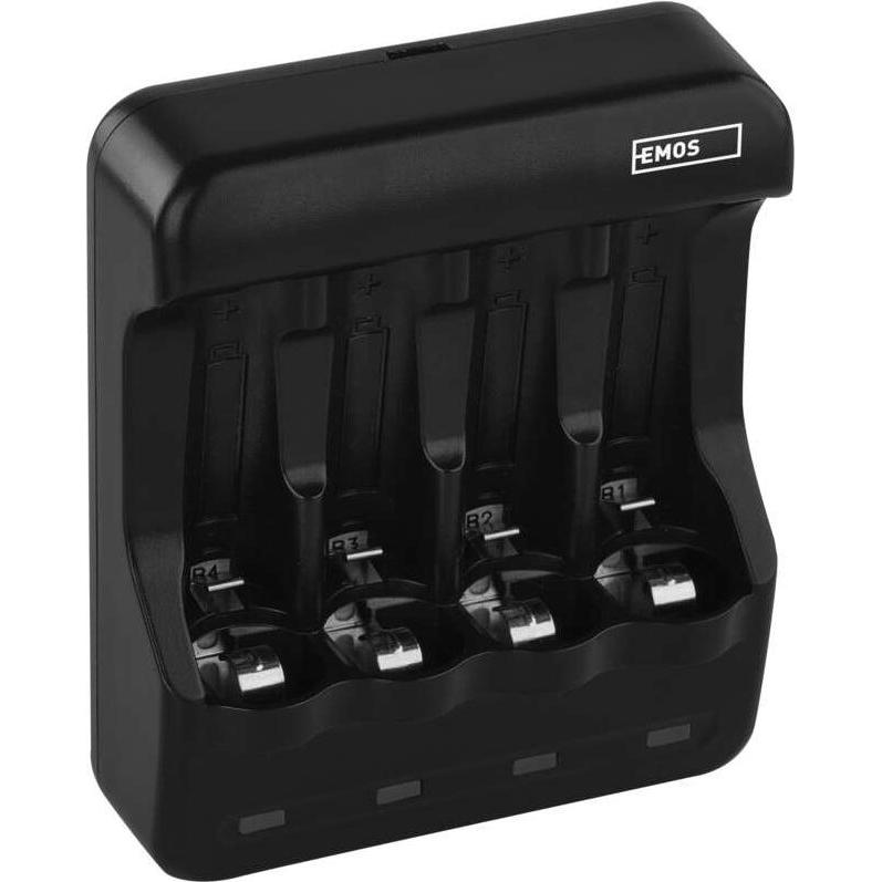 Emos Caricabatterie BCN-40 (1 pz., AAA, AA, Caricabatterie senza batteria), Caricabatterie