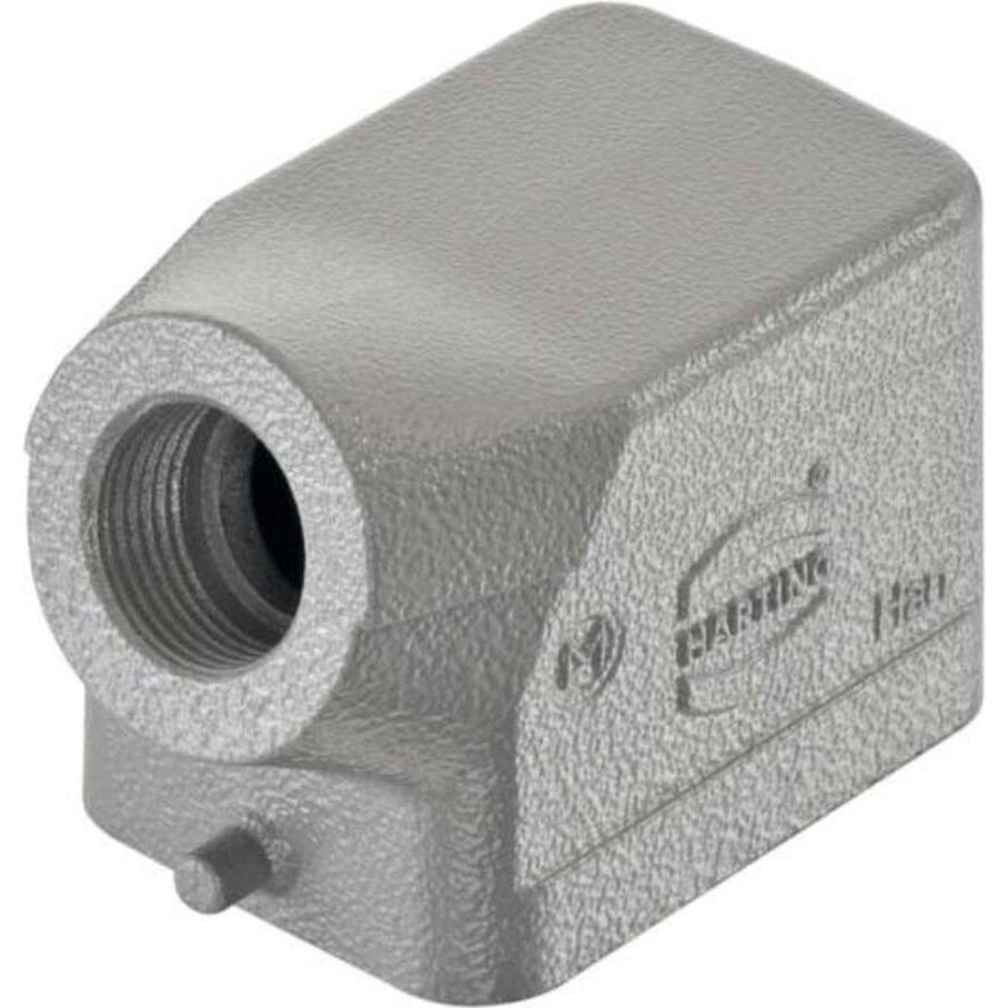 Harting Kabelverschraubung HAN 6Blav Winkel mit M20 Eingang, Metall, Elektronikkabel + Stecker, Grau