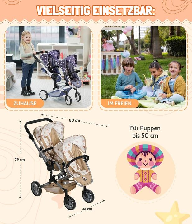 Actual product image Bayer Chic 2000 Doll's Pram Linus Duo