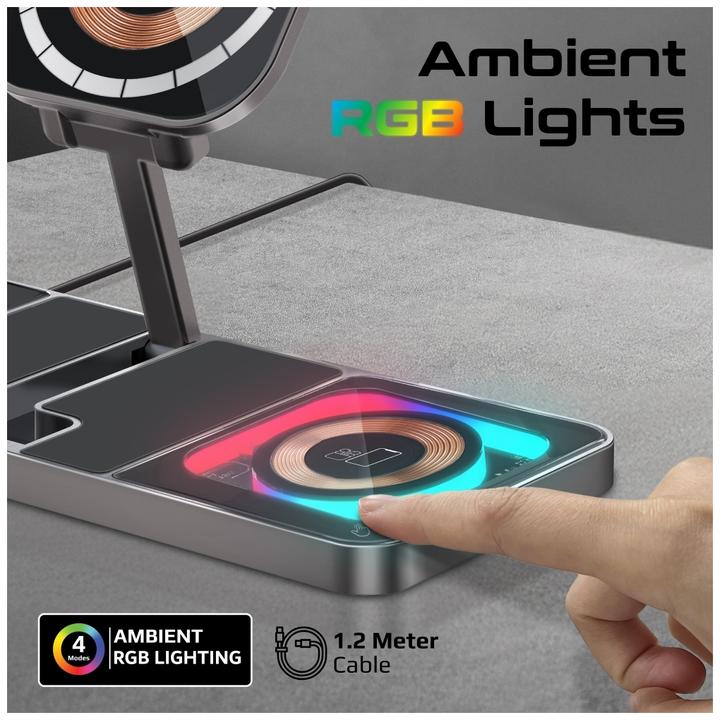 Image du produit ProMate AuraSlate-Trio Station de recharge MagSafe Qi (23 W)