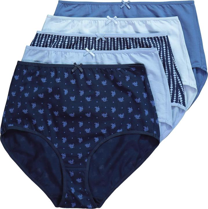 Produktbild Ulla Popken Maxislips, 5er-Pack, Muster/einfarbig (50, 52)