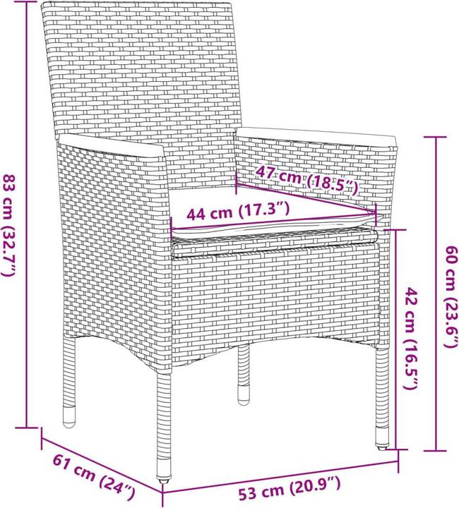 Produktbild vidaXL Garten Essgruppe