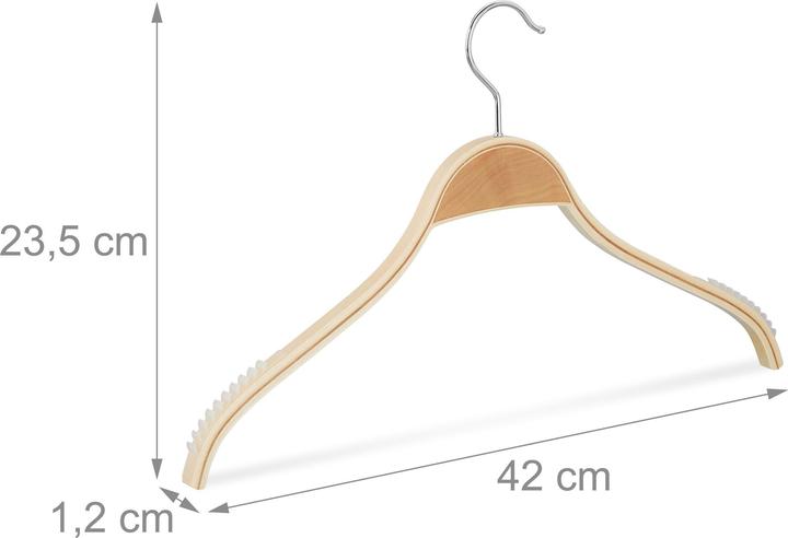 Actual product image Relaxdays 16x wooden hangers (16 x)