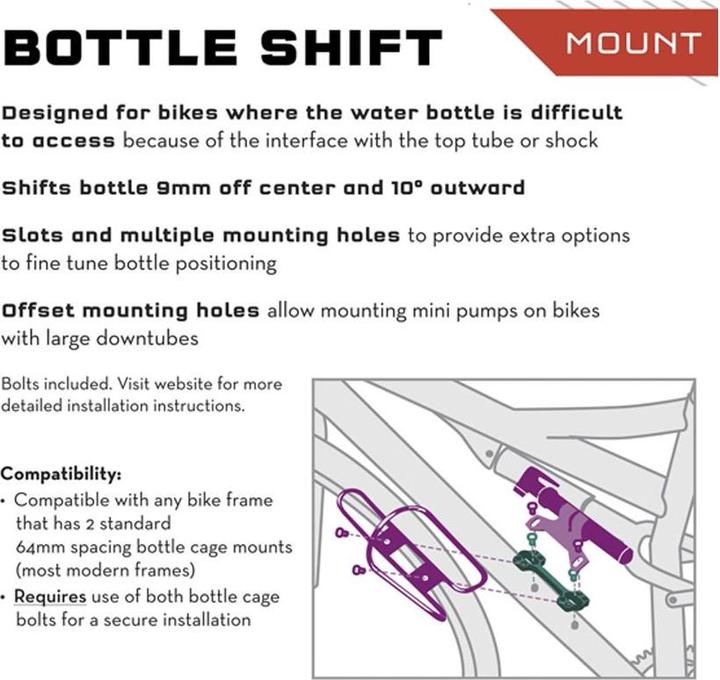 Wolf Tooth B-RAD Bottle Shift Flaschenhalter-Halterung