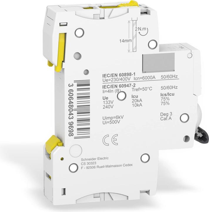 Immagine prodotto Schneider Electric Acti9 iC60N MCB 1 Polo 16A Curva B
