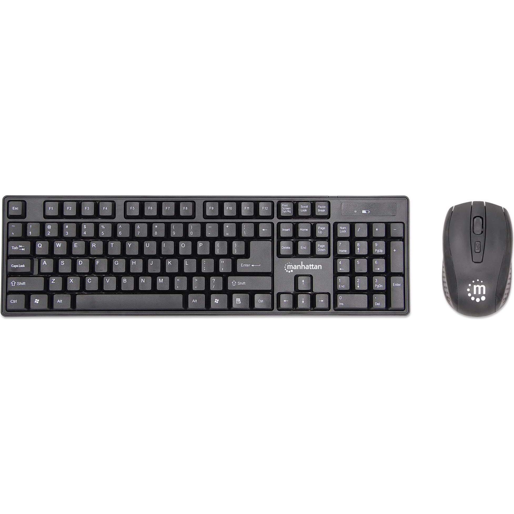 Manhattan Desktop Set (DE, Kabellos), Tastatur, Schwarz