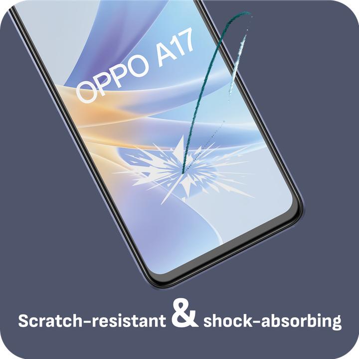 Actual product image Cazy Protective Glass Compatible with Oppo A17 Tempered Glass Case Compatible - 2 pieces (2 pcs., Oppo A17k)