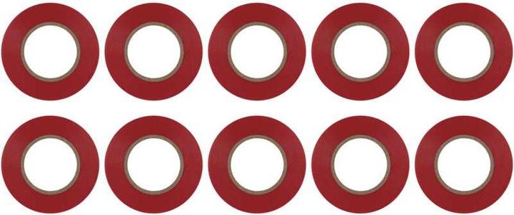 Actual product image Emos Insulating tape PVC 19mm/20m red, 10 pcs. (19 mm)