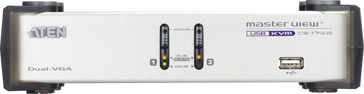 Immagine prodotto Aten CS1742, interruttore KVM con hub USB a 2 porte e doppia vista VGA