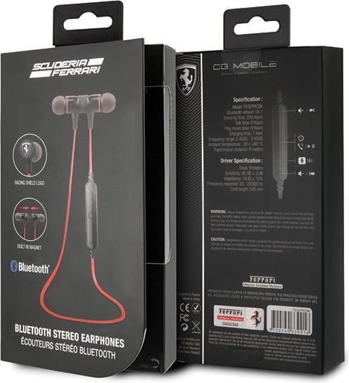 Actual product image Ferrari słuchawki bluetooth FESEPRCBK czarno-czerwony/red & black (Wireless)