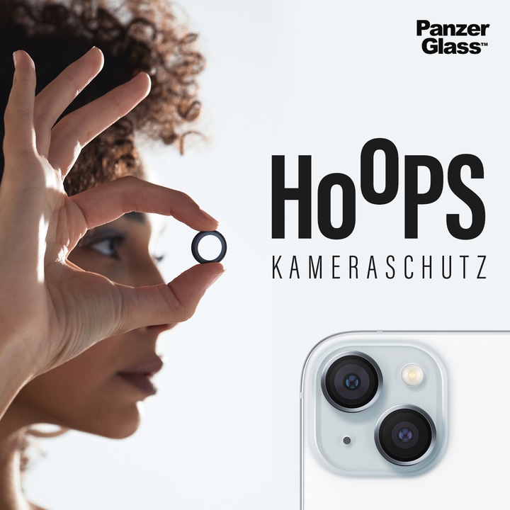Produktbild PanzerGlass Hoops Camera Lens Protector (1 Stück, Apple iPhone 15, Apple iPhone 15 Plus)