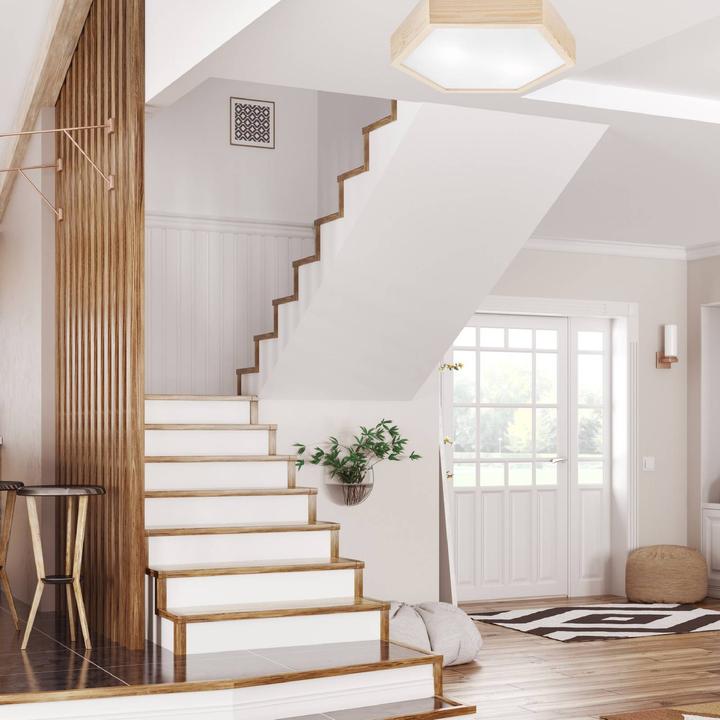 Image du produit Envostar Plafonnier Hagen, pin naturel (E27)