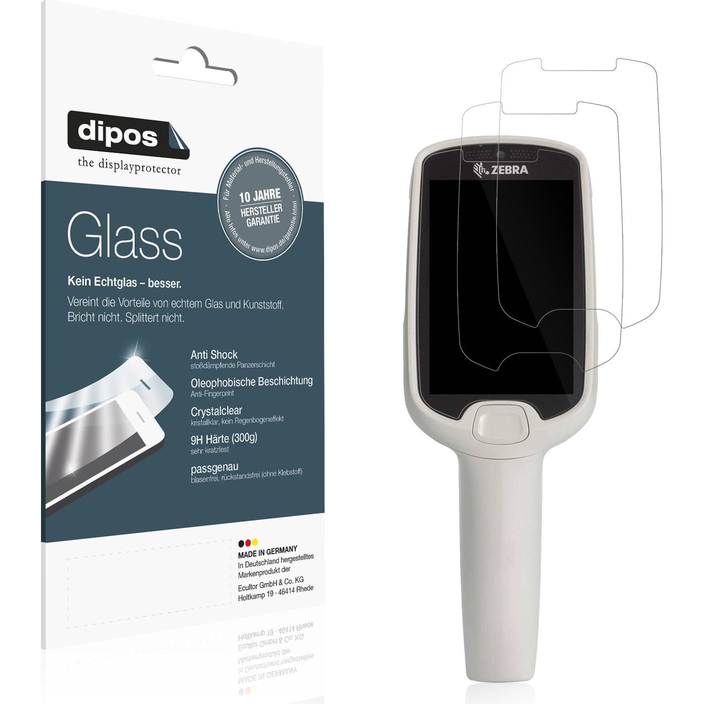 Dipos Anti-Shock Displayschutz 9H, Barcode-Scanner Zubehör