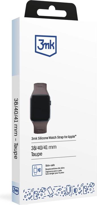 Produktbild 3MK Silicone Watch Strap brązowy/taupe dla Apple Watch 42/44/45/49mm (Silikon, Edelstahl)