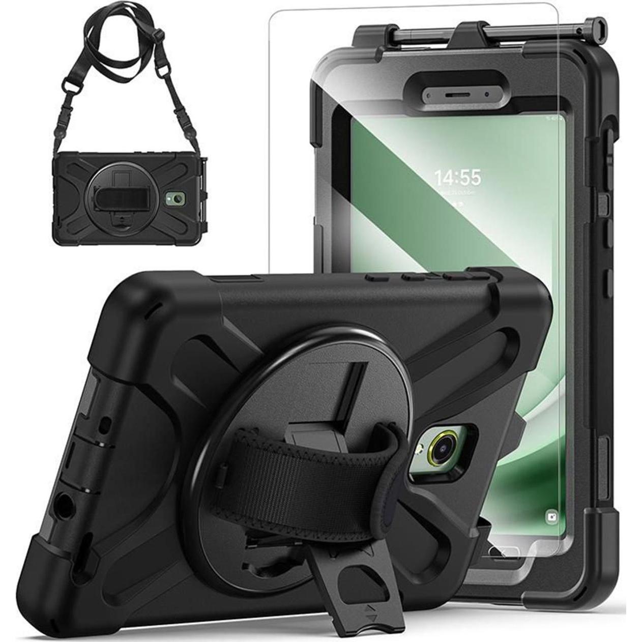 eSTUFF Difensore integrale CHICAGO (Samsung Galaxy Tab Active 3, Samsung Galaxy Tab Active 5), Cover tablet, Nero