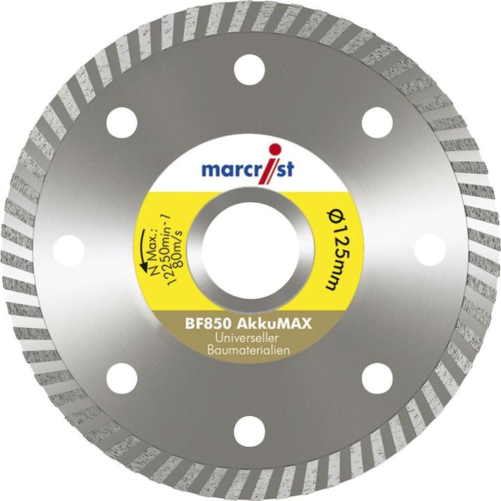Immagine prodotto Marcrist Disco diamantato BF850 AkkuMax 125 x 22,23 mm Materiali di costruzione