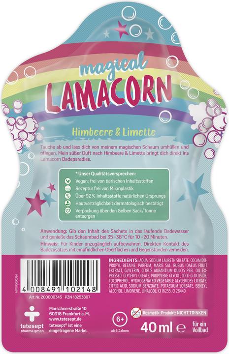 Actual product image Tetesept Lamacorn bubble bath (40 ml, Bubble bath)