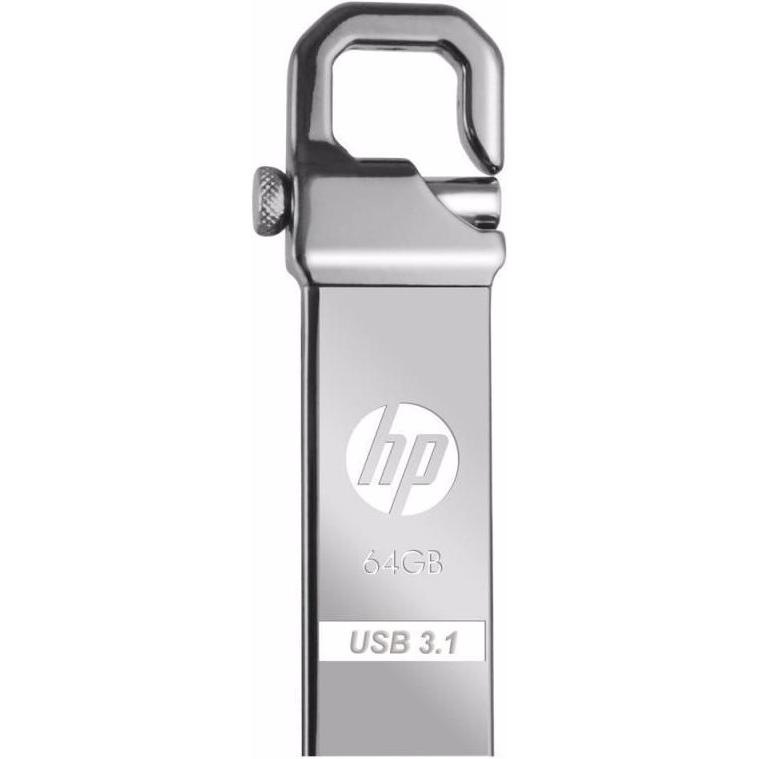 HP x750w (64 GB, USB-A, USB 3.0), USB Stick, Silber