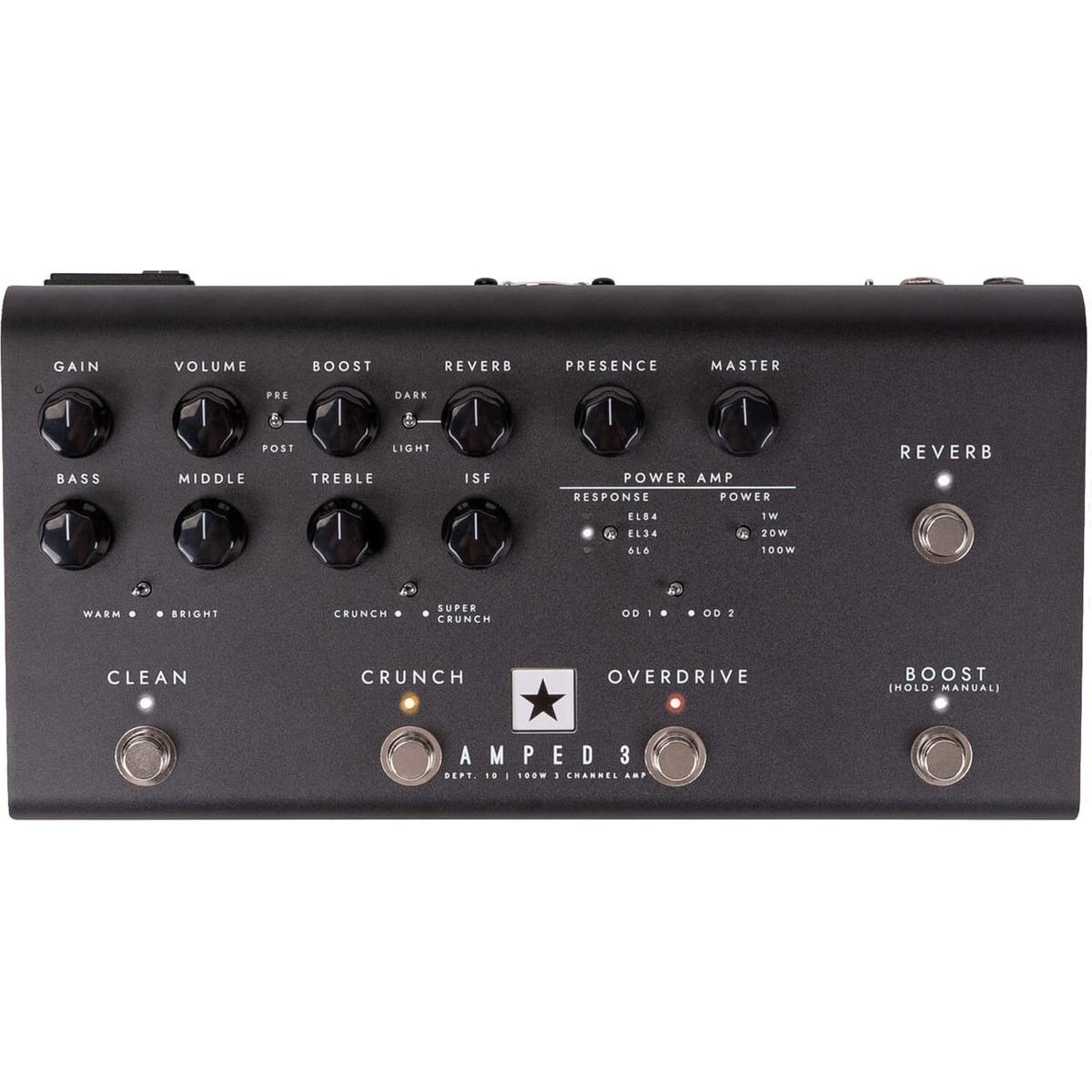 Blackstar Reparto 10 Amped 3 100W gitaarversterker met 3 kanalen en boost (Chitarra, Chitarra elettrica), Pedale effetto, Nero