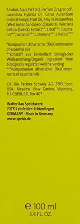 Produktbild Speick Natural Fresh Eau De Cologne Spray (Eau de Cologne, 100 ml)