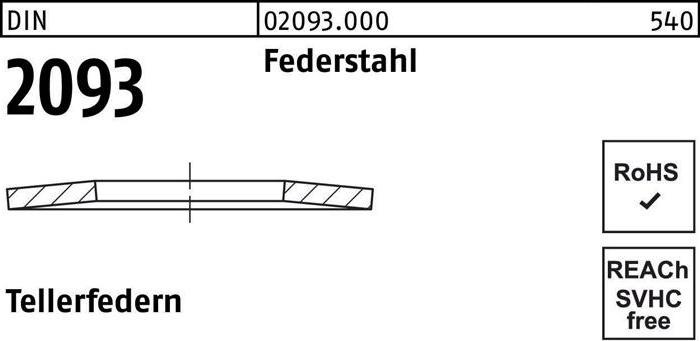 Produktbild Tellerfeder DIN 2093 8 x 3,2x0,3 Federstahl