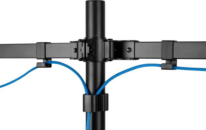 Actual product image InLine Table mount, for 2x LCD/LED display up to 81cm (32"), max. 9kg, black (Dining table, 32")