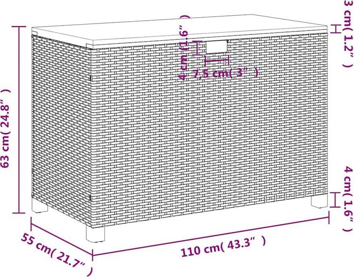 Actual product image vidaXL Garten-Auflagenbox
