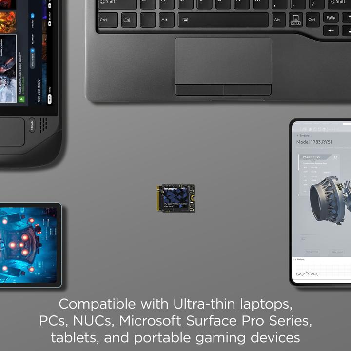 Produktbild 1TB M.2 2230 NVMe Gen3 x4 PCIe SSD (1024 GB, M.2 2230)