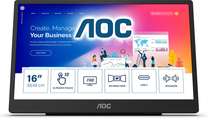 Produktbild AOC 16T2 (1920 x 1080 Pixel, 15.60")
