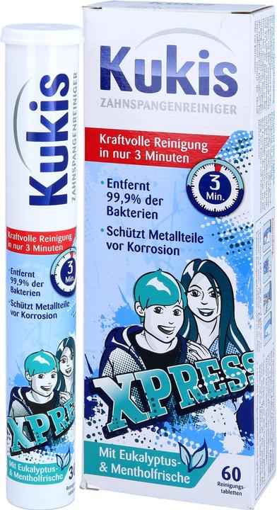 Actual product image Kukis Reckitt Benckiser Braces Cleaner Cleaning Tablets, 60 pcs. tablets