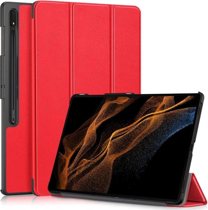 Produktbild Cover-Discount Galaxy Tab S9 Ultra - Tri-fold Smart Case rot (Galaxy Tab S9 Ultra)