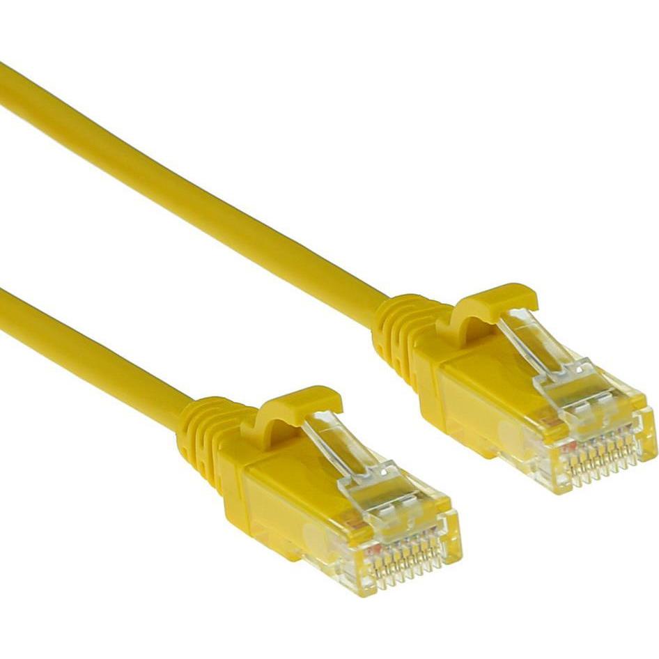 ACT Yellow 7 meter LSZH U/UTP CAT6 datacenter slimline patch cable snagless with RJ45 connectors (U/UTP, CAT6, 7 m), Net...