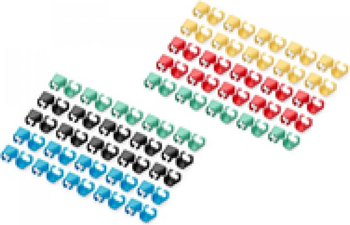Digitus Colour clips for RJ45 cable mixed colours, 20 pcs. x 5 colours (CAT5e, 0.01 m)