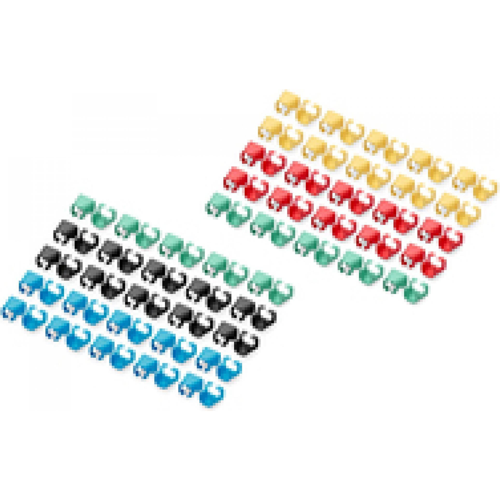 Digitus Farbclips für RJ45-Kabel Mischfarben, 20 Stk. x 5 Farben (CAT5e, 0.01 m), Netzwerkkabel