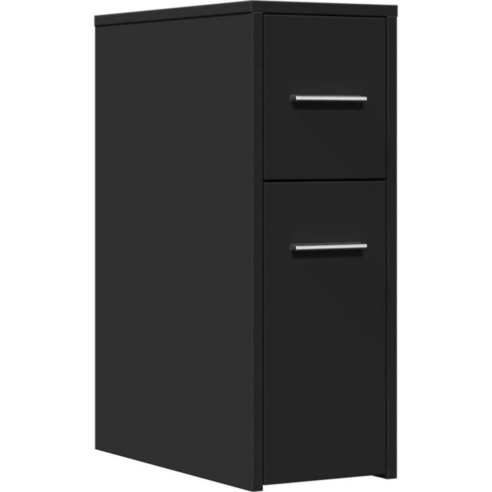 VidaXL, Badezimmerschrank, Badschrank Schmal mit Rollen