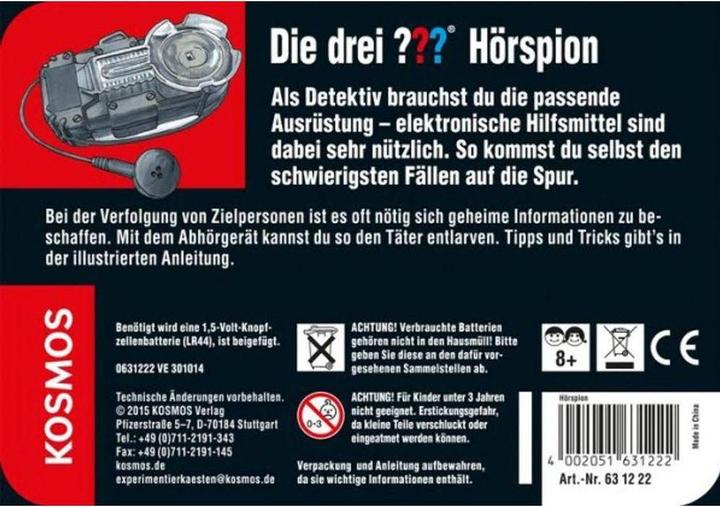 Produktbild Kosmos Detektivausrüstung Die drei??? Hörspion