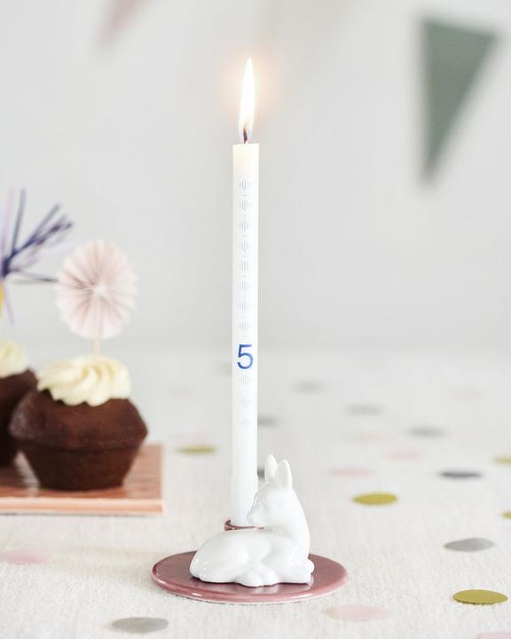 Produktbild Dottir Candles Ø 13 mm 10 pcs - White with transfers (81201)