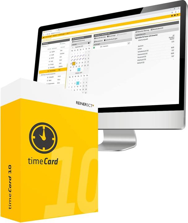 ReinerSCT Registrazione del tempo Licenza del dipendente timeCard 10 1 anno per 25u