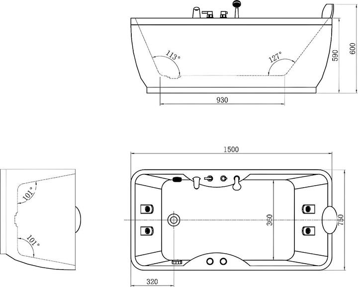 Immagine prodotto Vente-unique Gavino (140 l, 75 cm, 150 cm)
