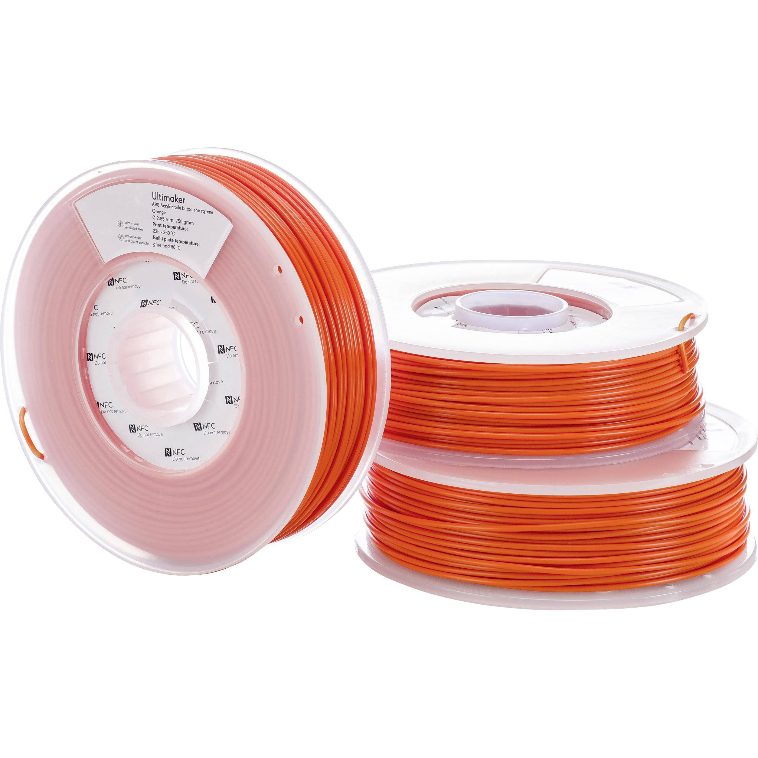 Thumbnail - Ultimaker Abs (ABS, 2.85 mm, 750 g, Orange), 3D Filament, Orange